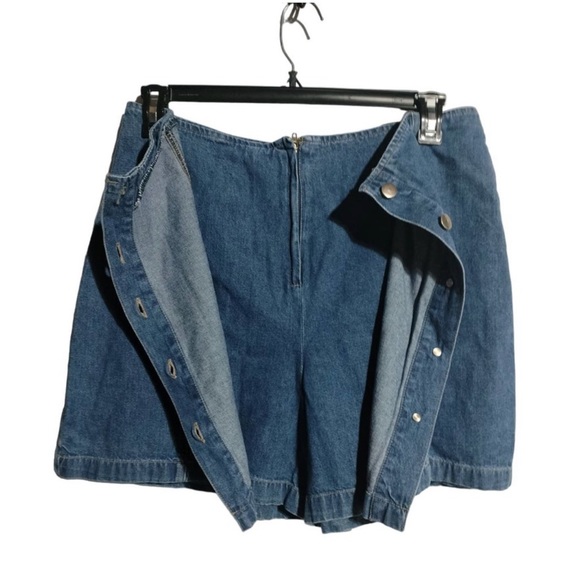 Cherokee vintage Y2K jean SKORT ✨ 14 zippered and button front - Picture 4 of 4